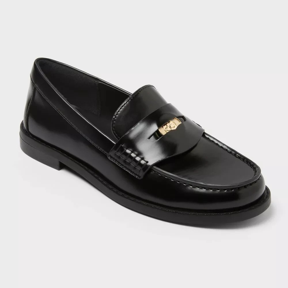 A New Day Phyllis Penny Loafers Black Size 8. Worn only once!